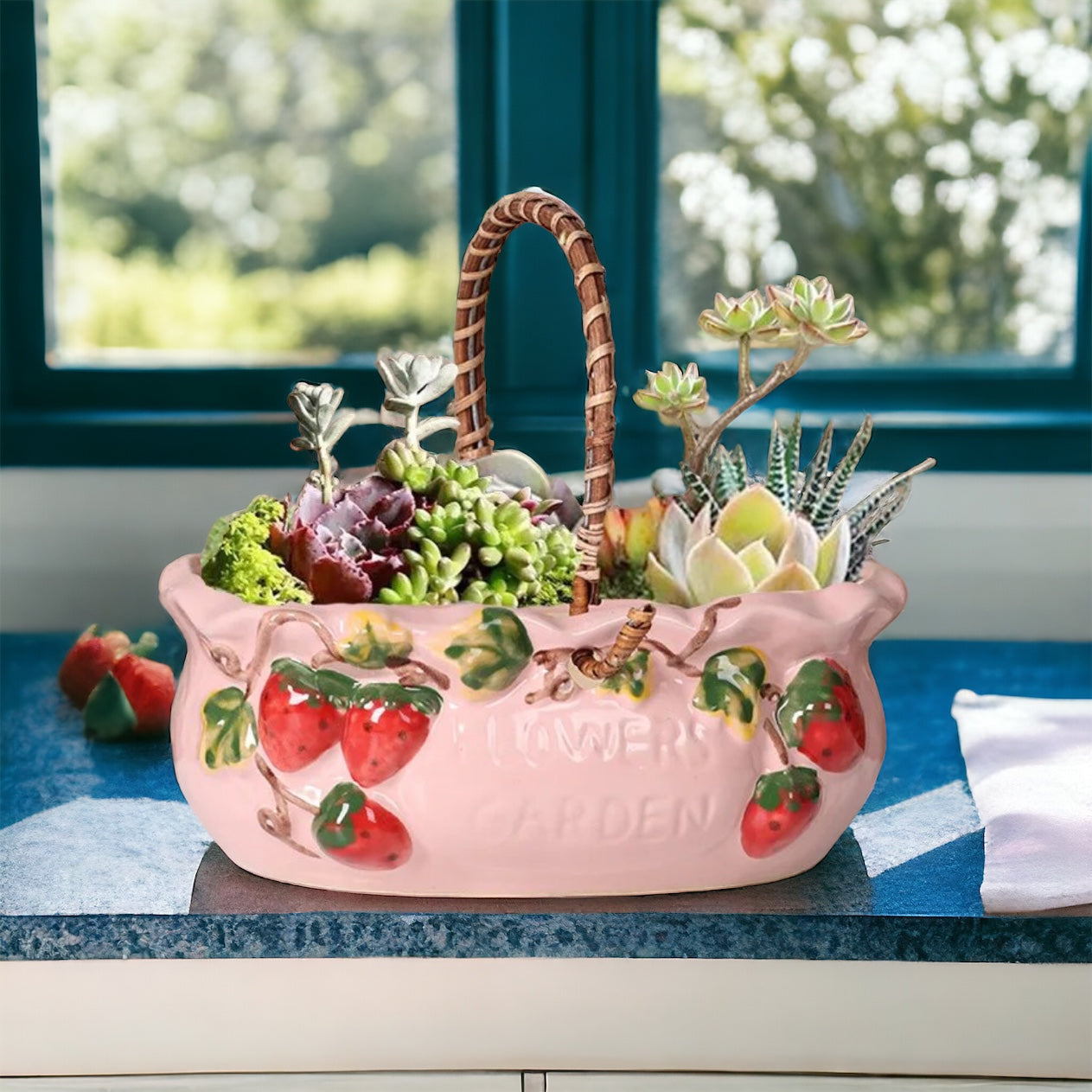 Pink Strawberry Fields Planter Vase