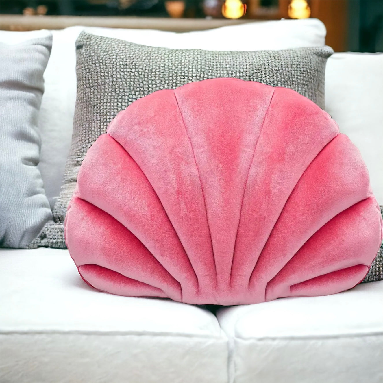 Soft Velvet Shell Shape Cushions