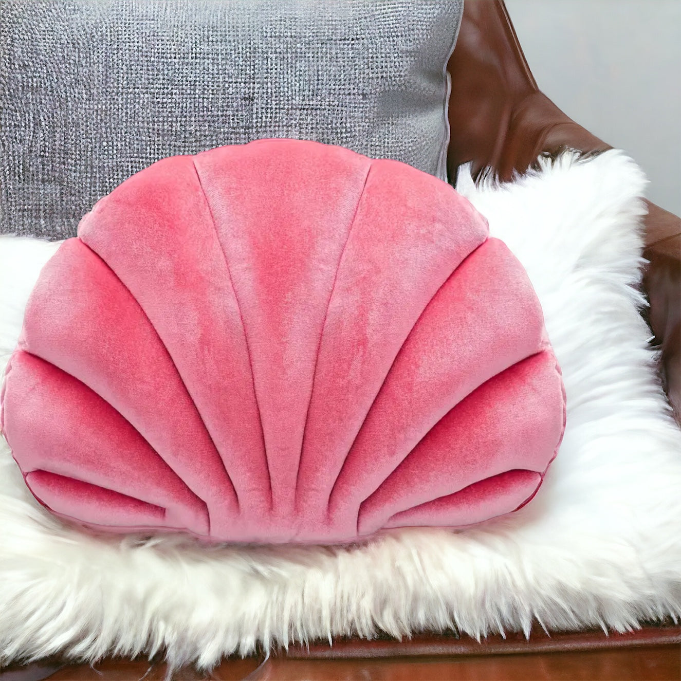 Soft Velvet Shell Shape Cushions