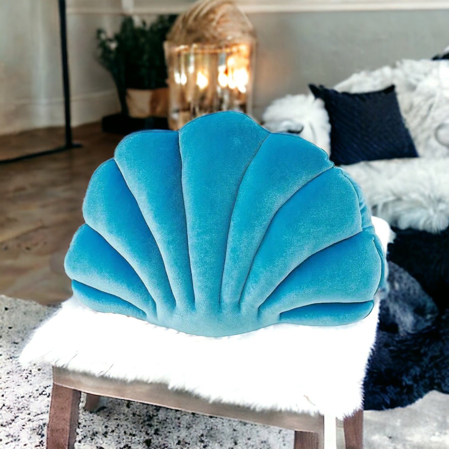 Soft Velvet Shell Shape Cushions