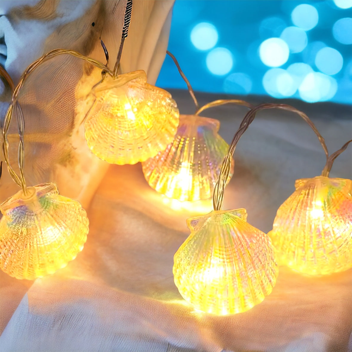 Iridescent Shell String Lights