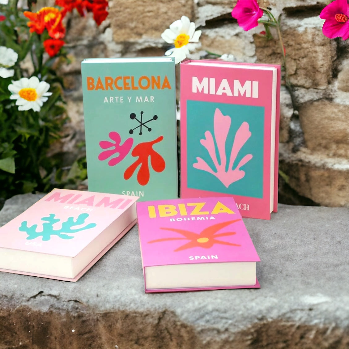 Set Of 3 Travel Decoration Books