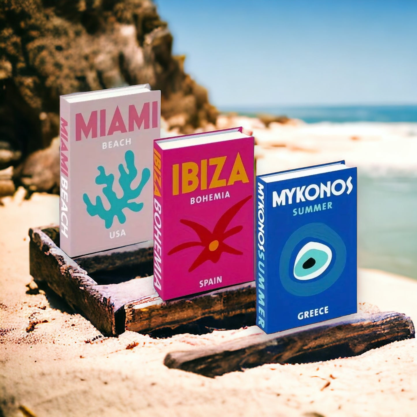 Set Of 3 Travel Decoration Books