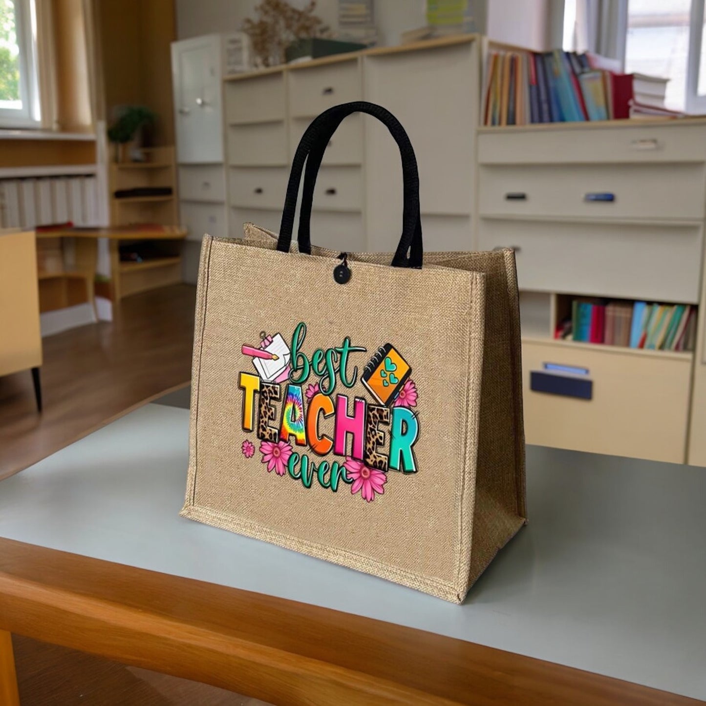 Best Teacher Ever Canvas Tote Bag