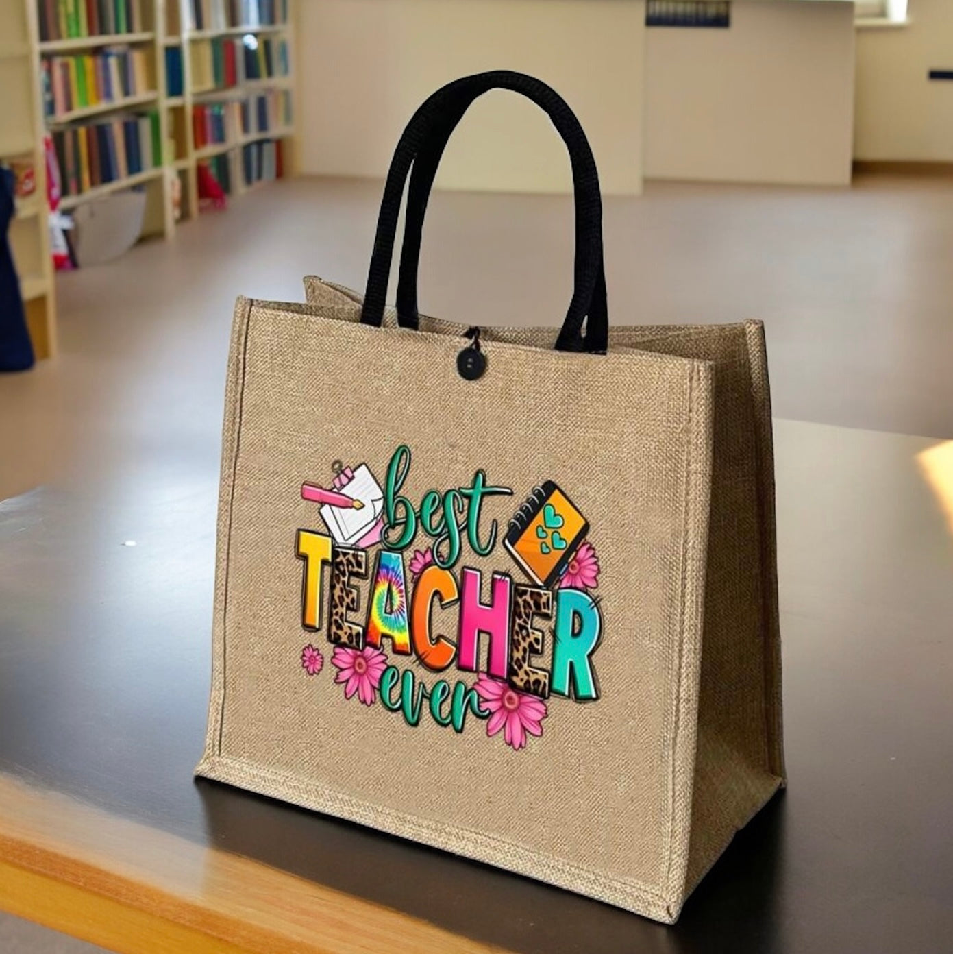 Best Teacher Ever Canvas Tote Bag