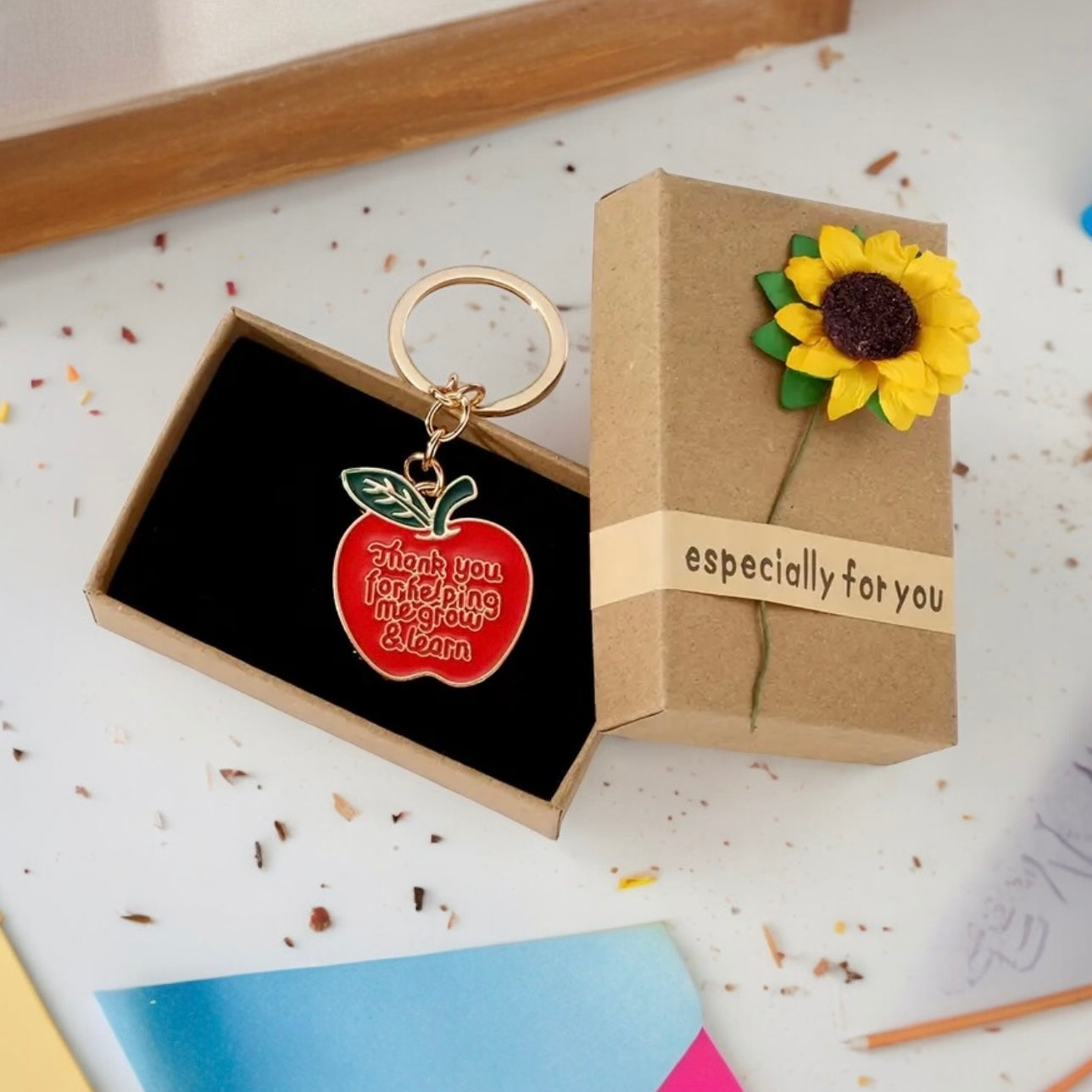 Boxed Appreciation Apple Keychain