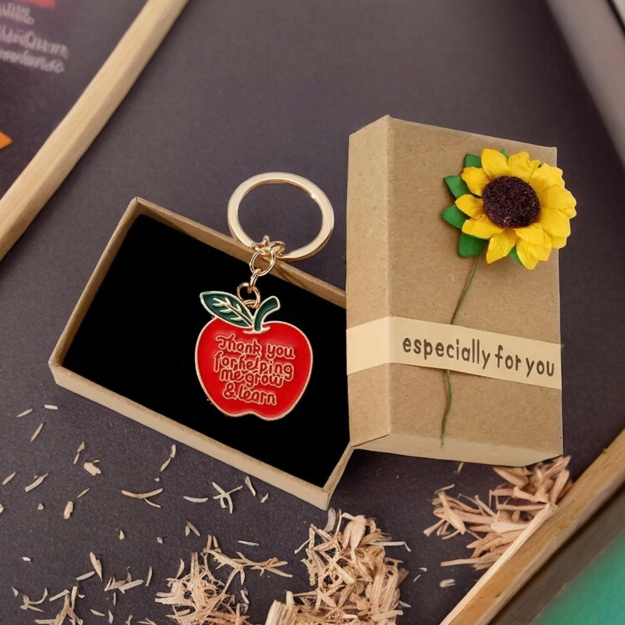 Boxed Appreciation Apple Keychain