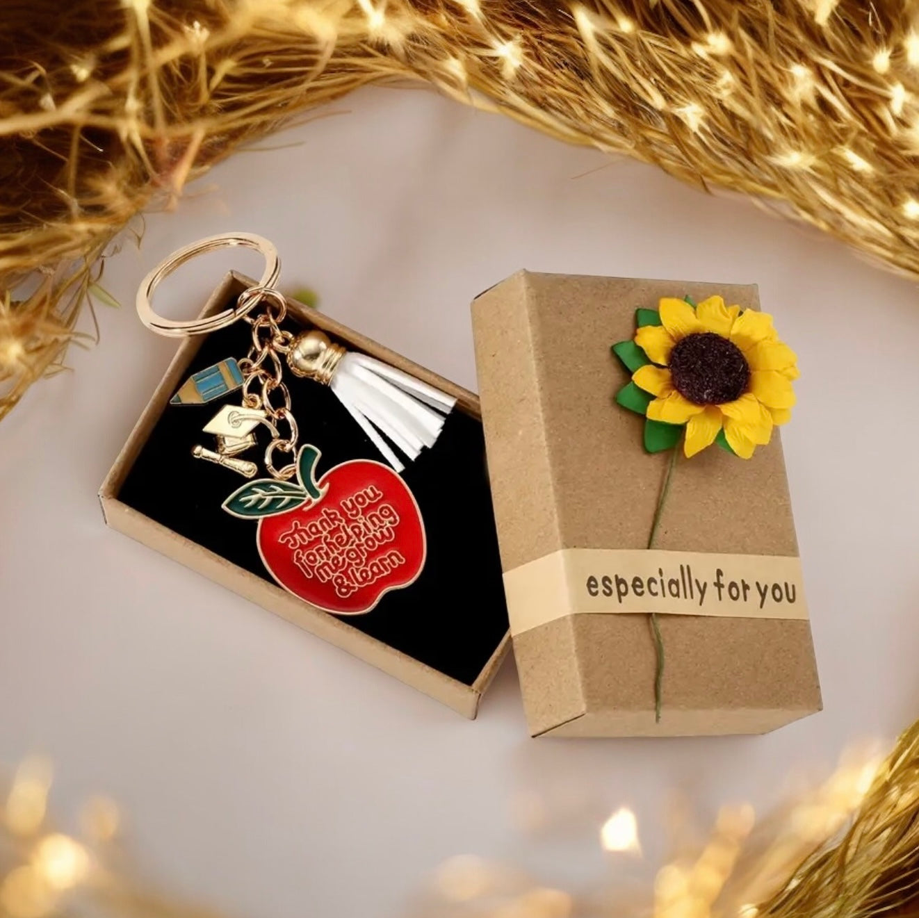 Boxed Appreciation Apple Keychain