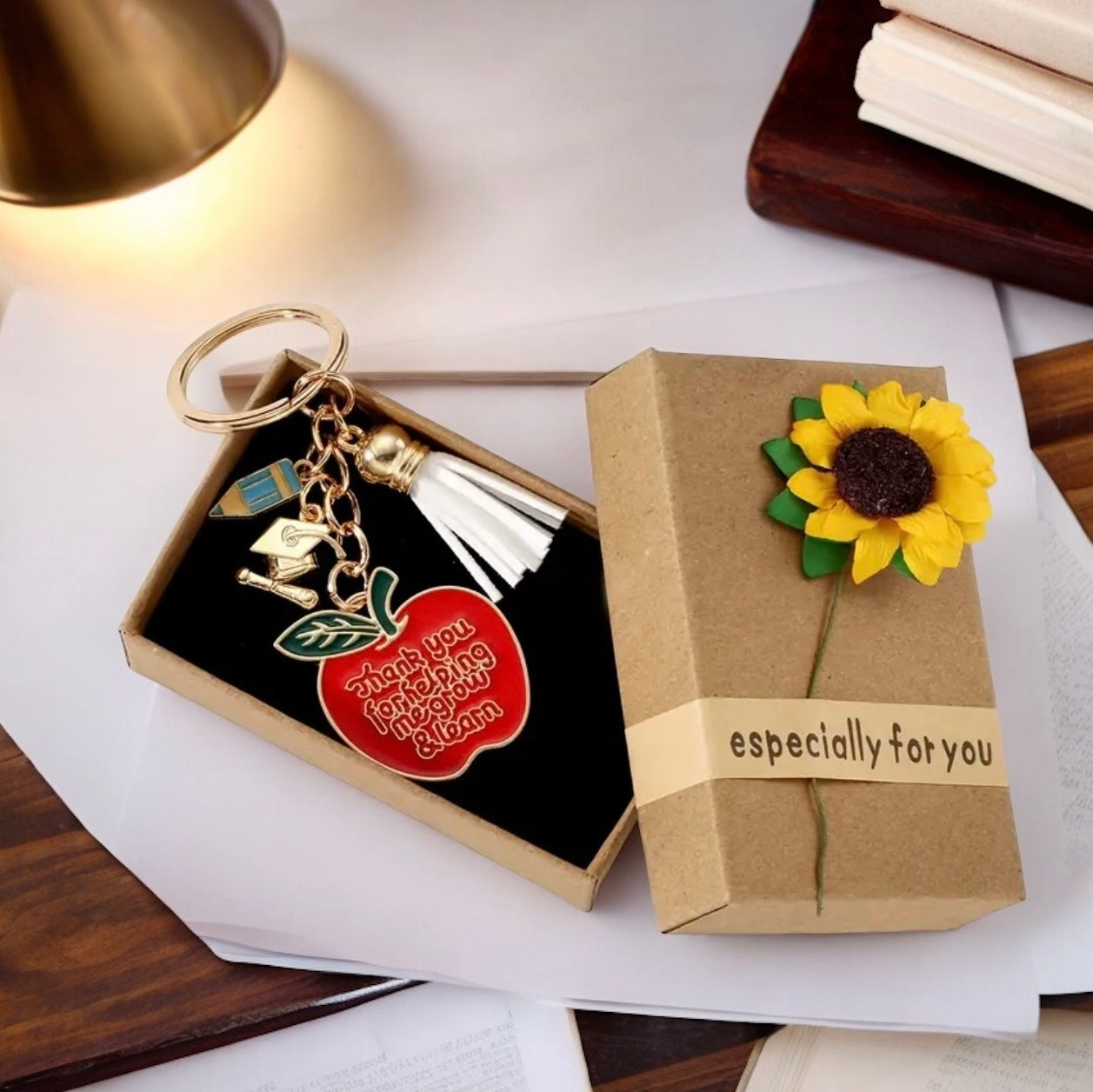 Boxed Appreciation Apple Keychain