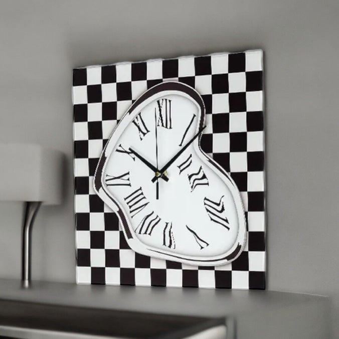 Optical Illusion Chequered Wall Clock