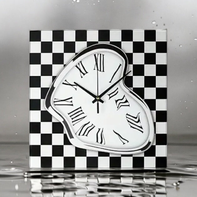 Optical Illusion Chequered Wall Clock