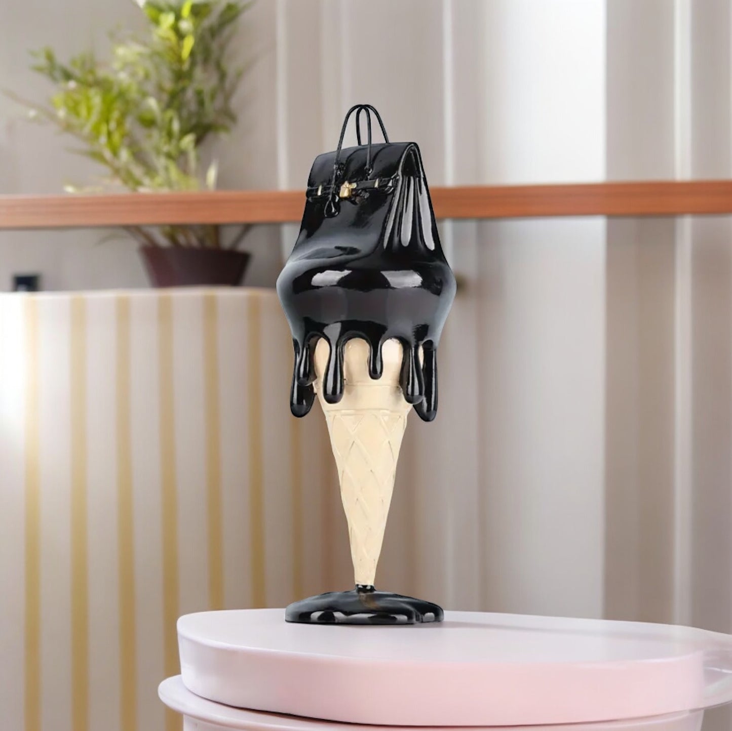 Vibrant Melting Ice Cream Handbag Sculpture