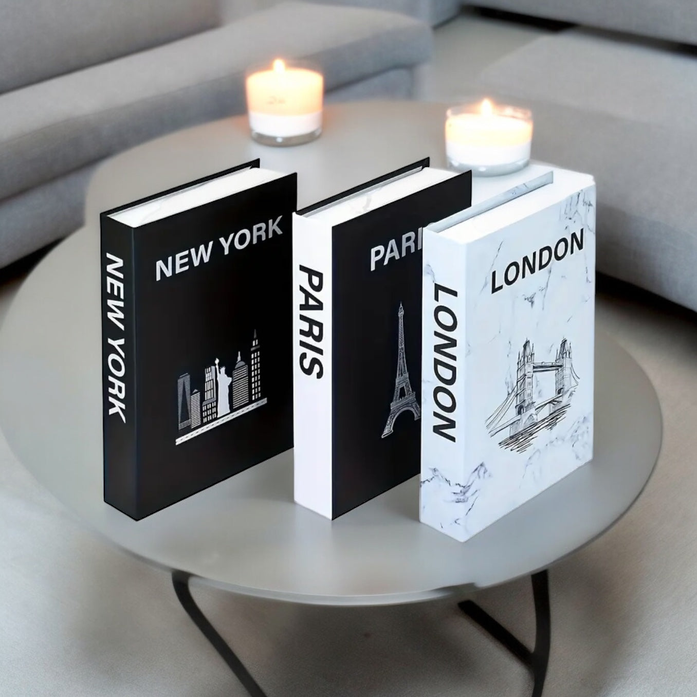 London Paris New York Book Set