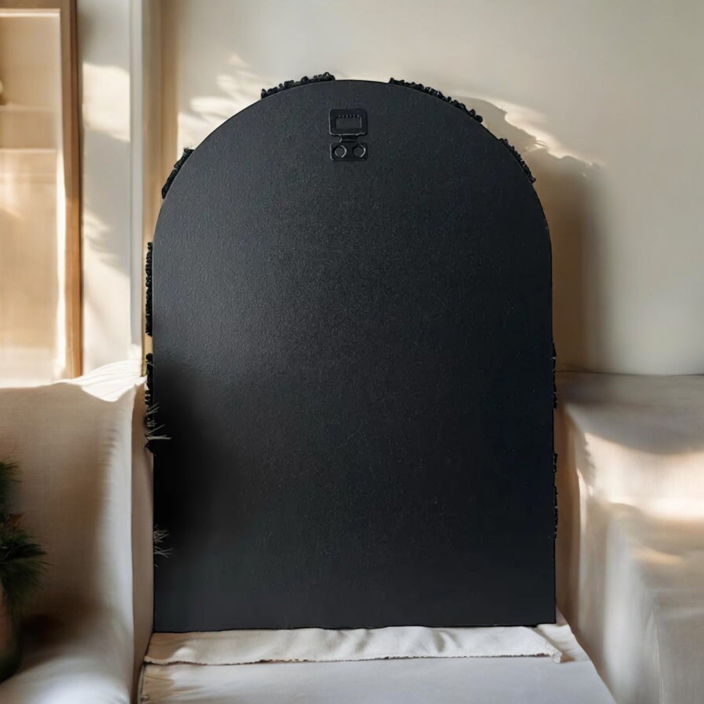 Black & White Retro Tufted Mirror