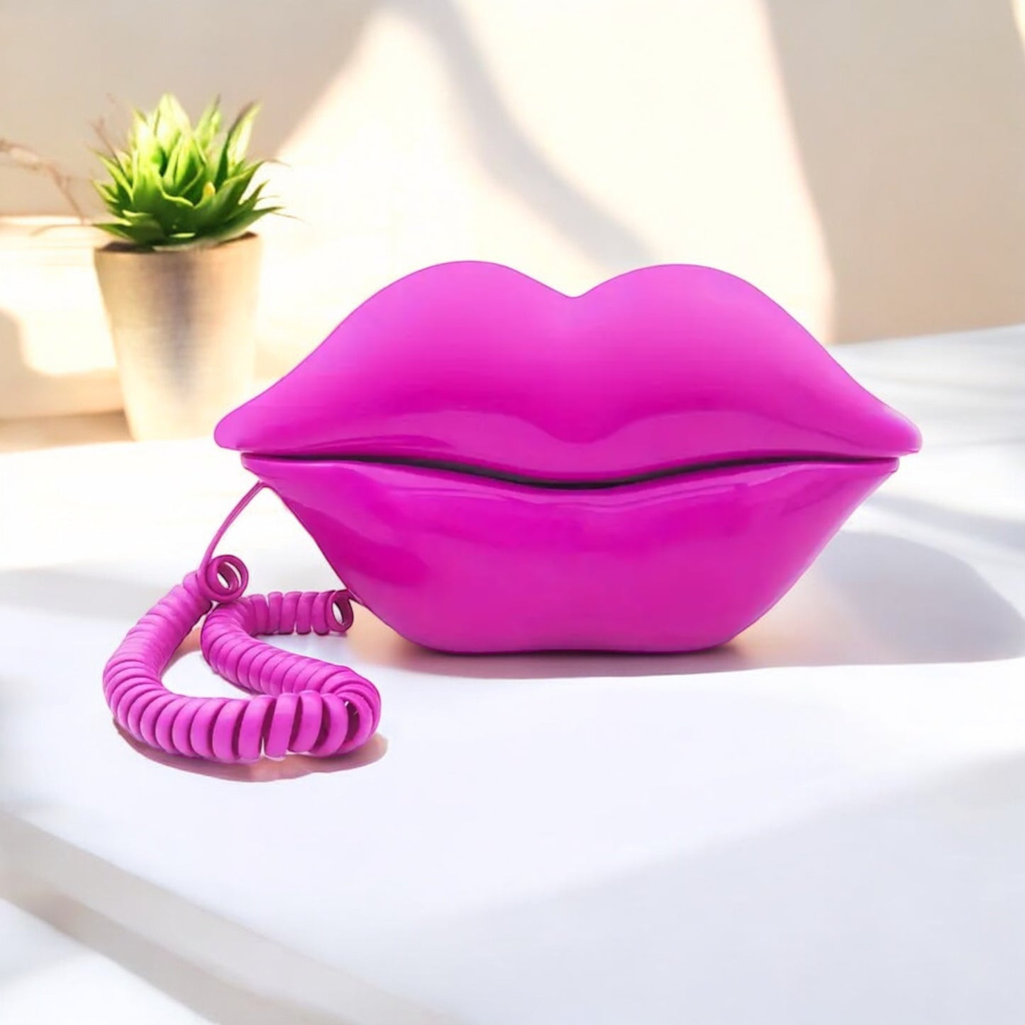 Vintage Style Lip Shaped Phone