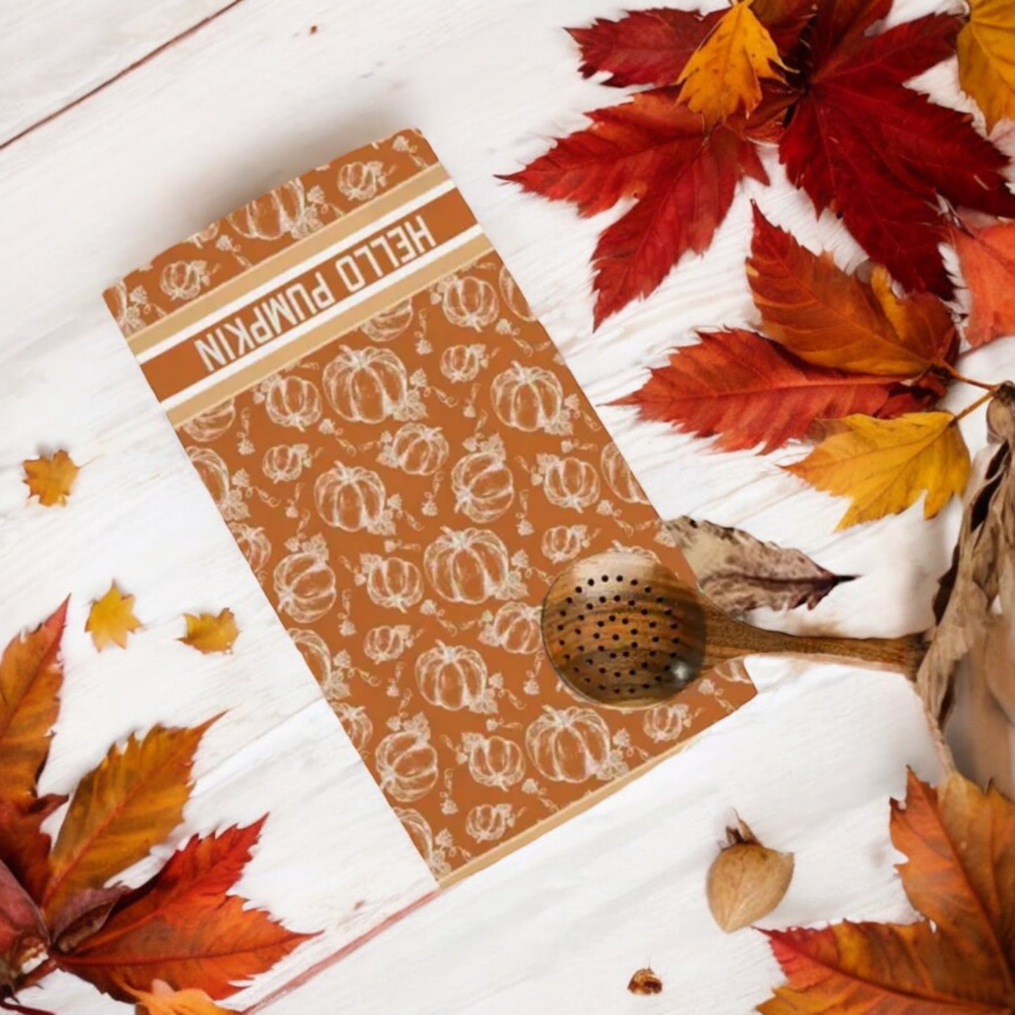Designer Inspired Autumn Tea Towel