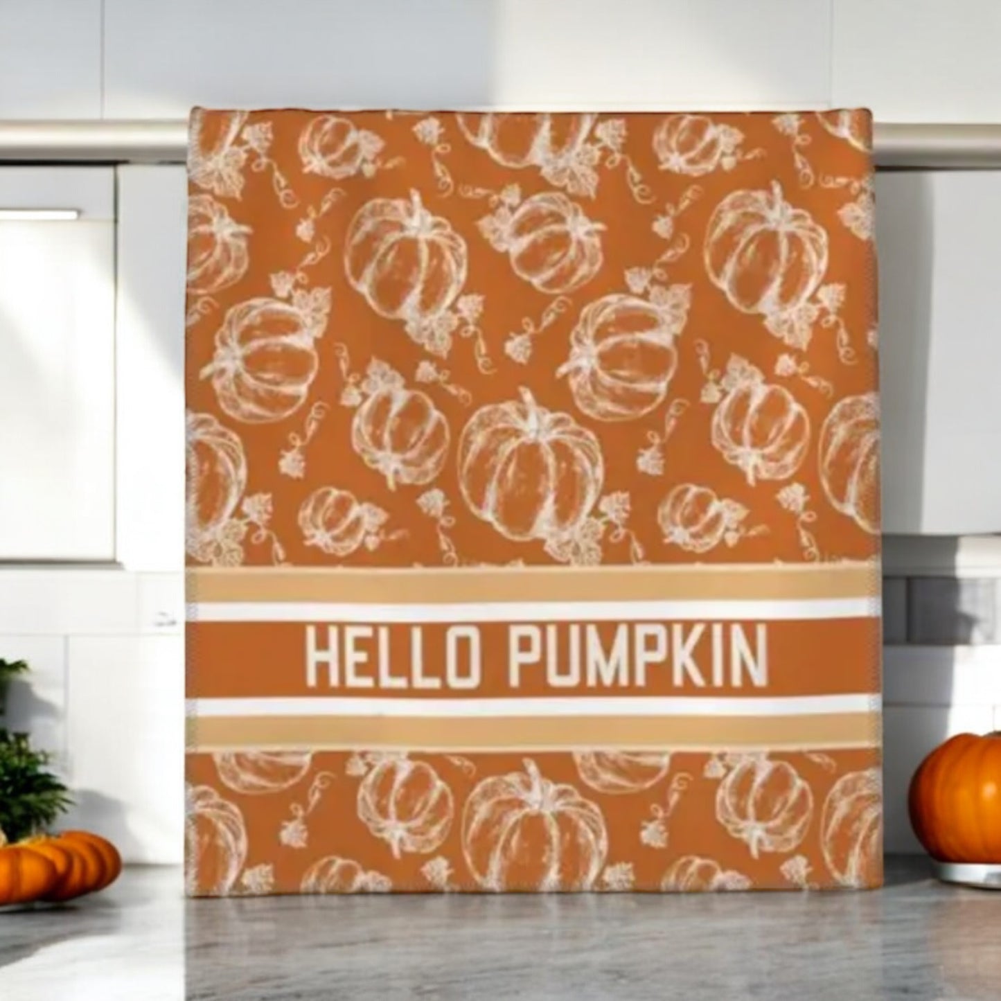 Designer Inspired Autumn Tea Towel