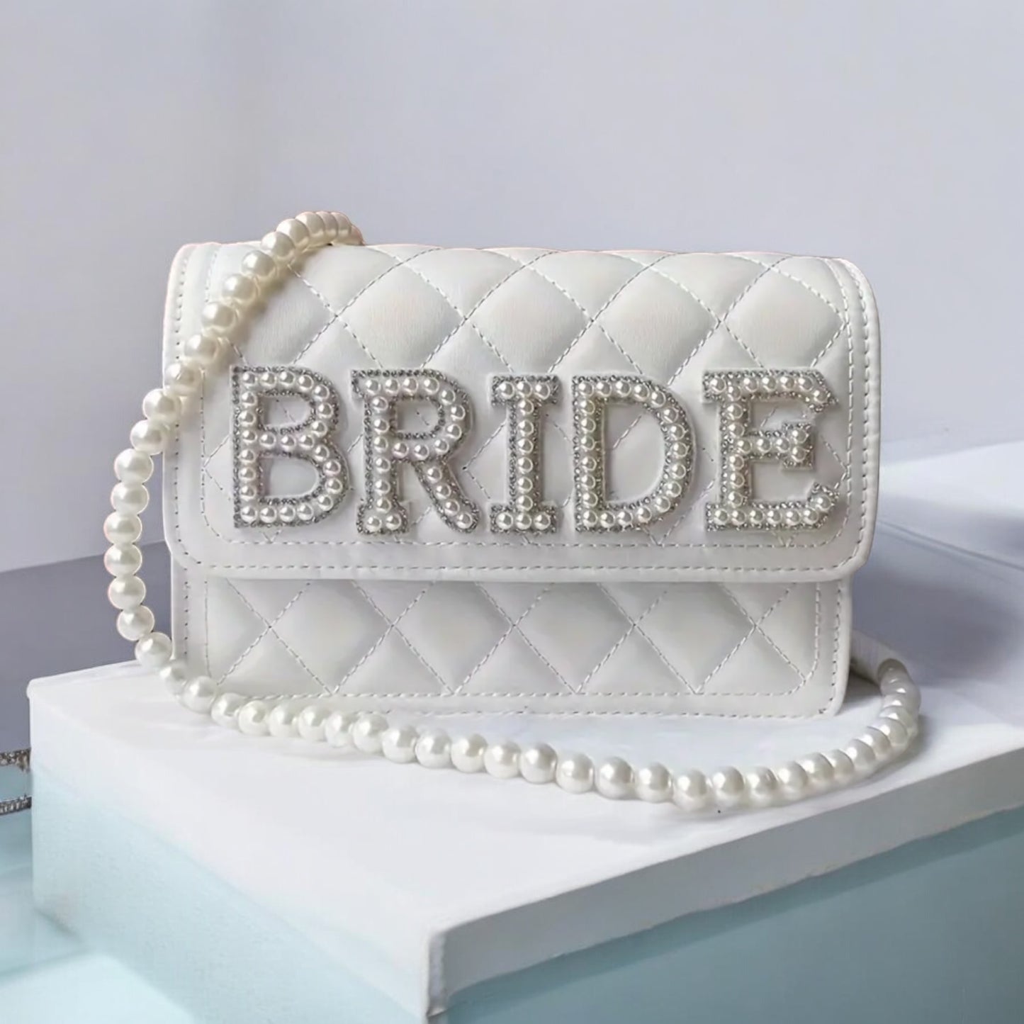 Personalised Quilted Bride Handbag