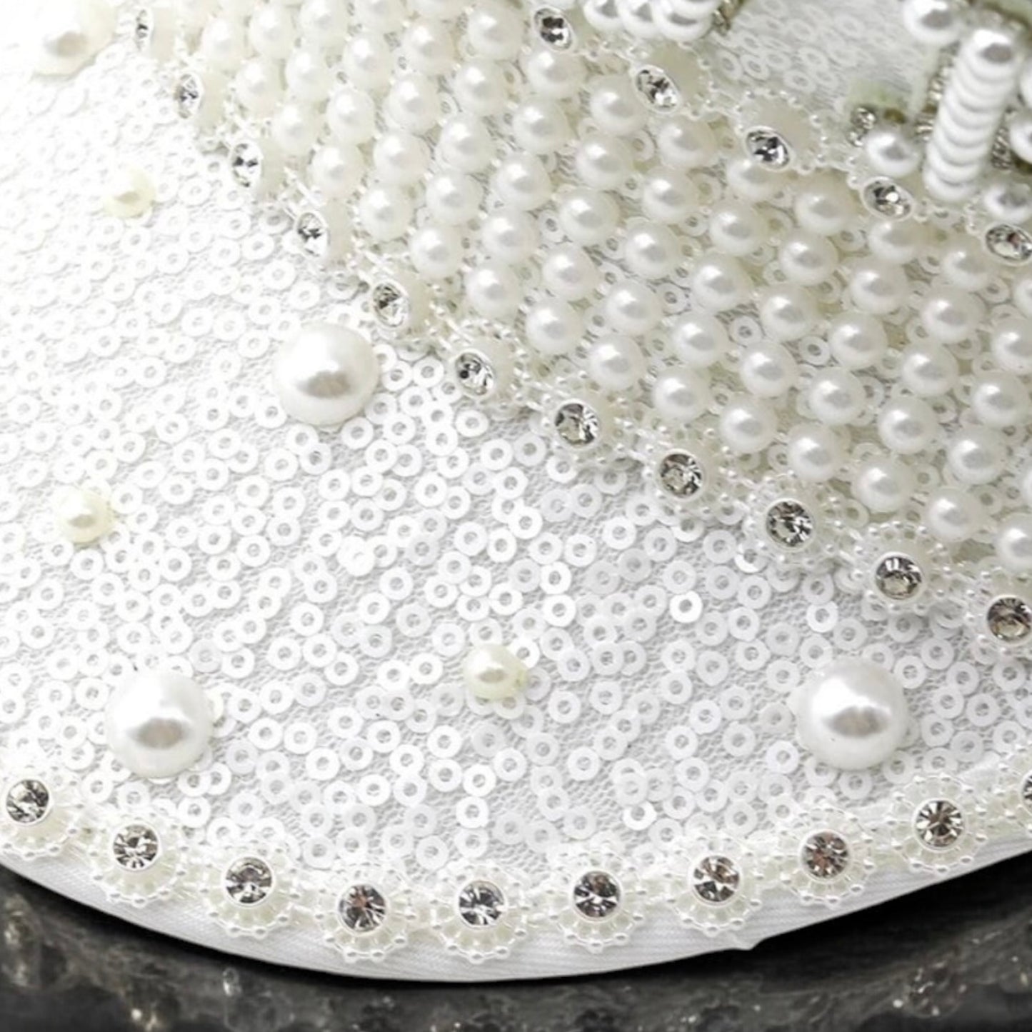 Personalised Diamanté & Pearl Bride Hat