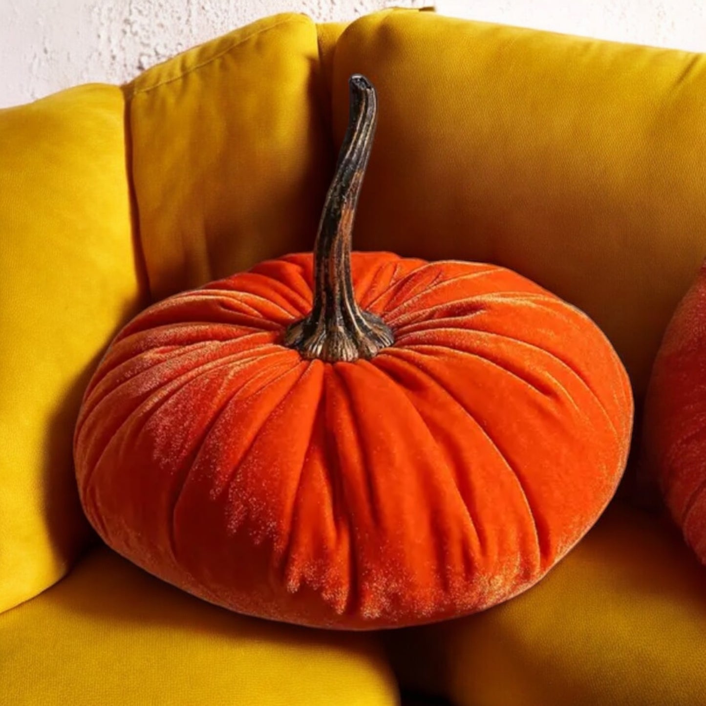 Autumn Decor 15cm Velvet Pumpkins