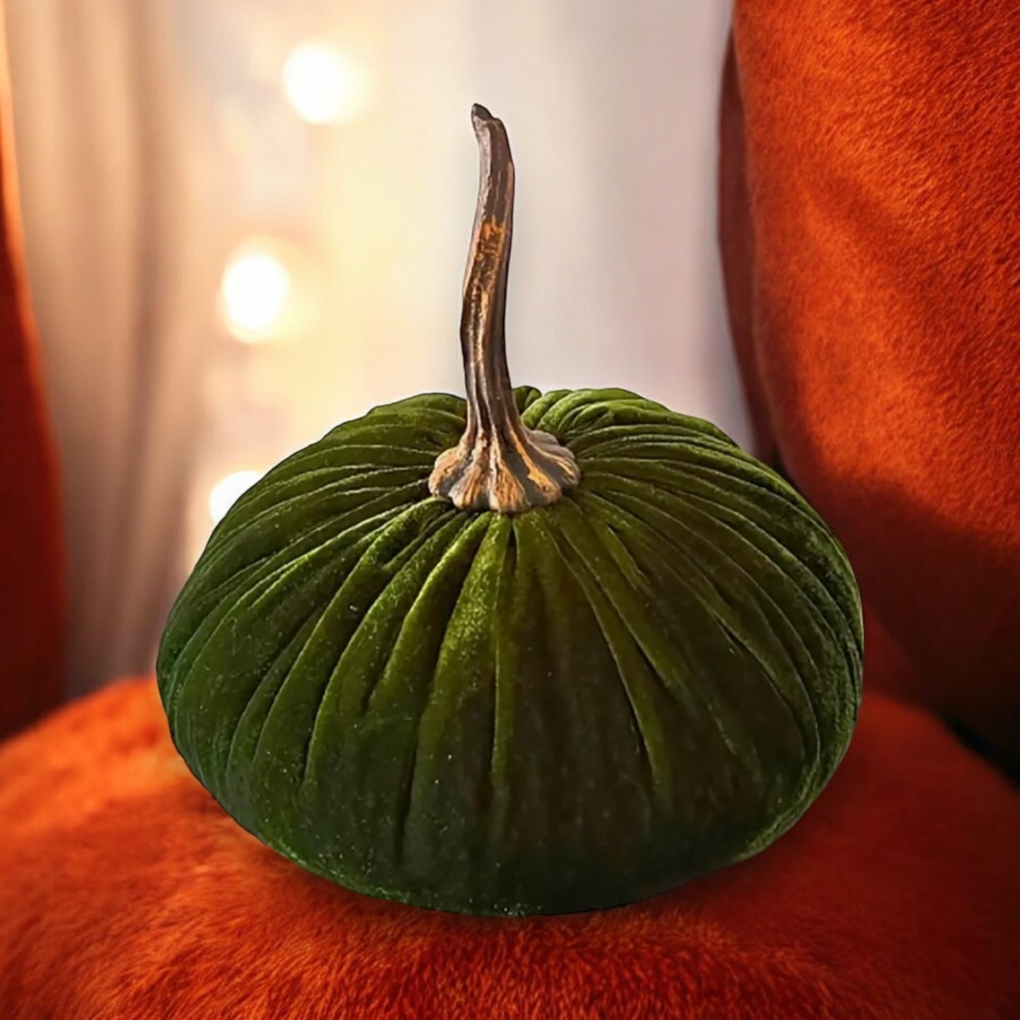 Autumn Decor 15cm Velvet Pumpkins