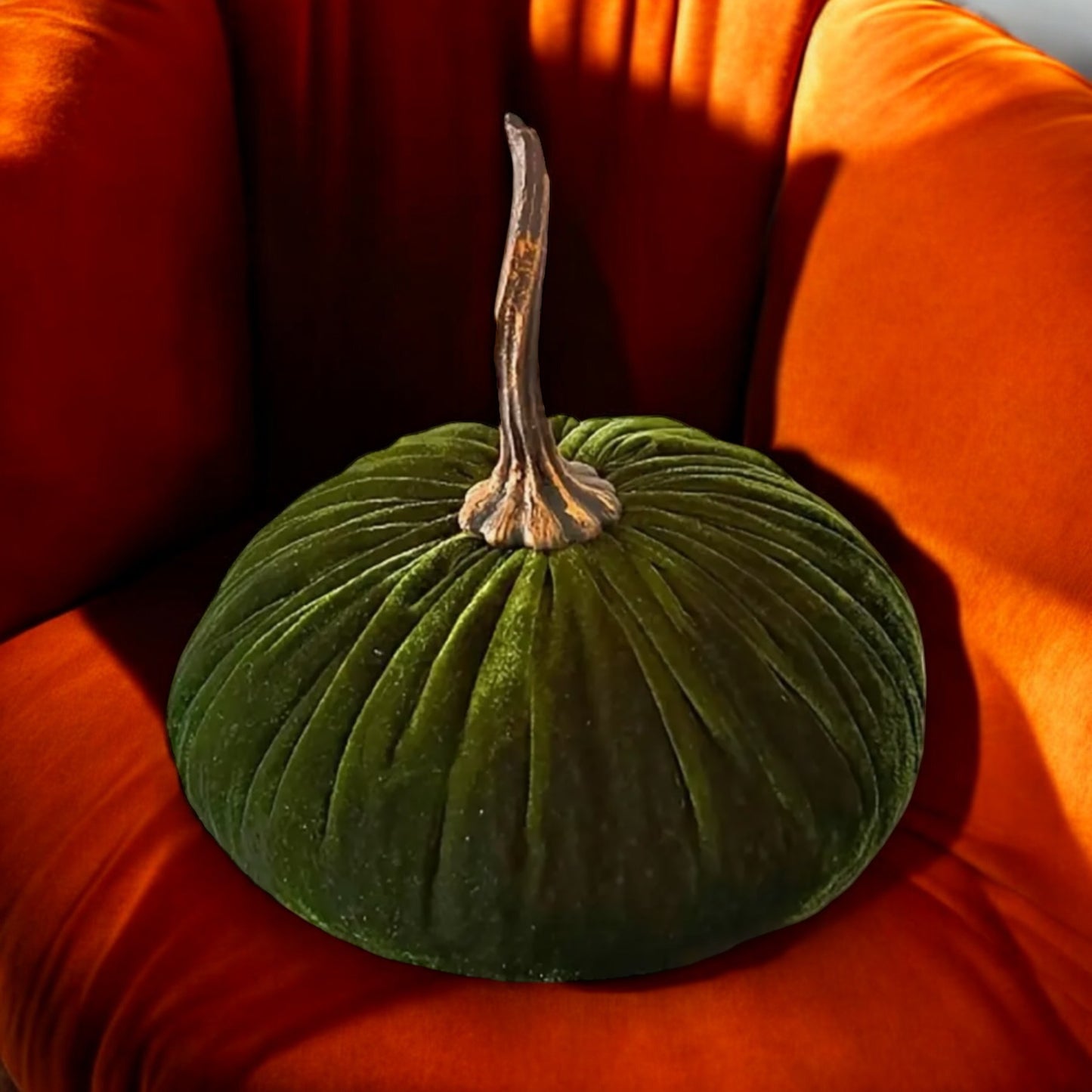 Autumn Decor 15cm Velvet Pumpkins