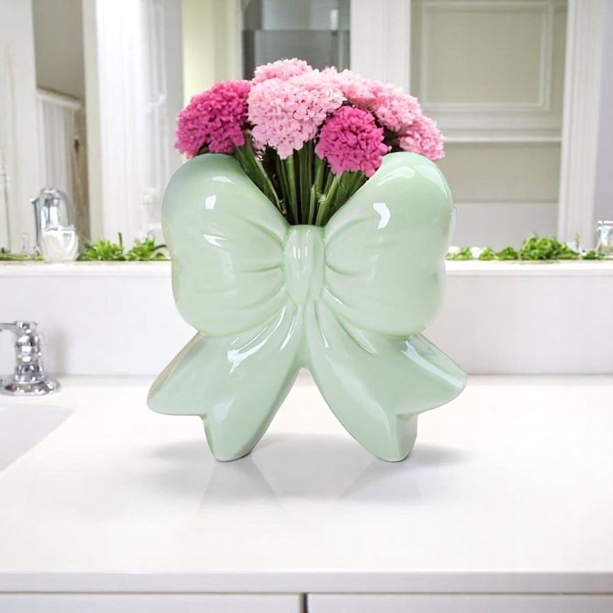 Petite Ceramic Bow Vase