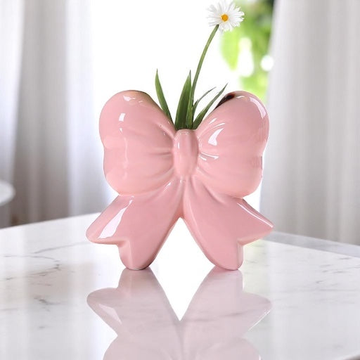 Petite Ceramic Bow Vase