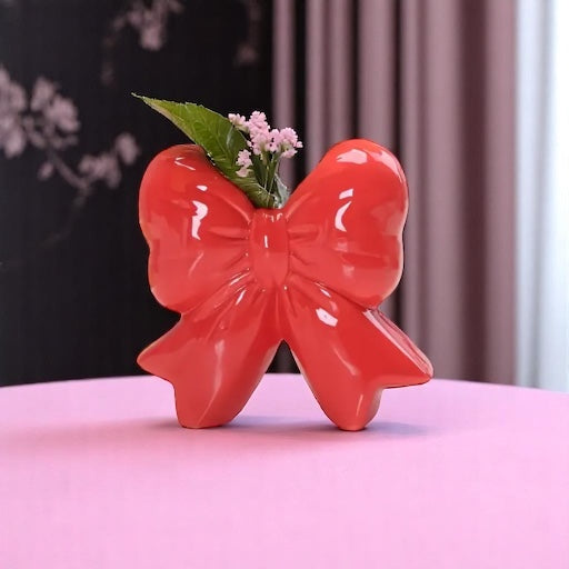 Petite Ceramic Bow Vase