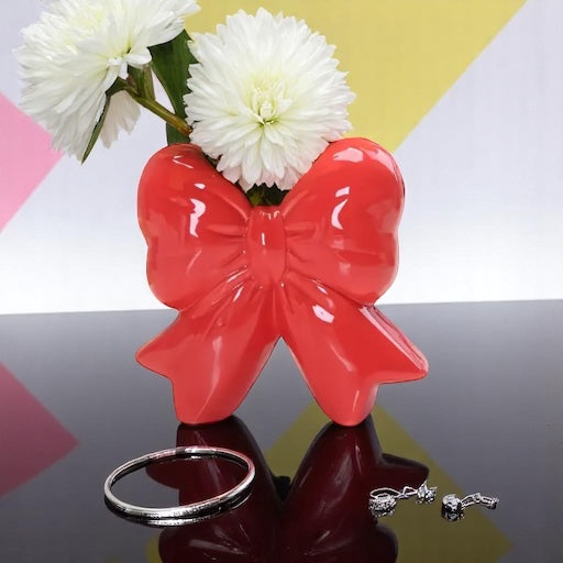Petite Ceramic Bow Vase