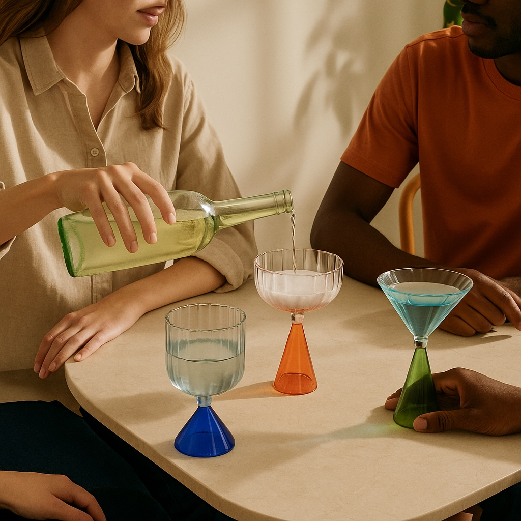Crystal Clarity Hand-Blown Cocktail Goblet