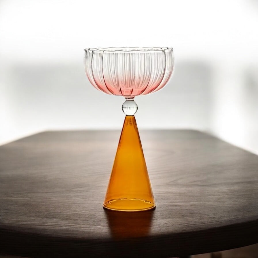 Crystal Clarity Hand-Blown Cocktail Goblet