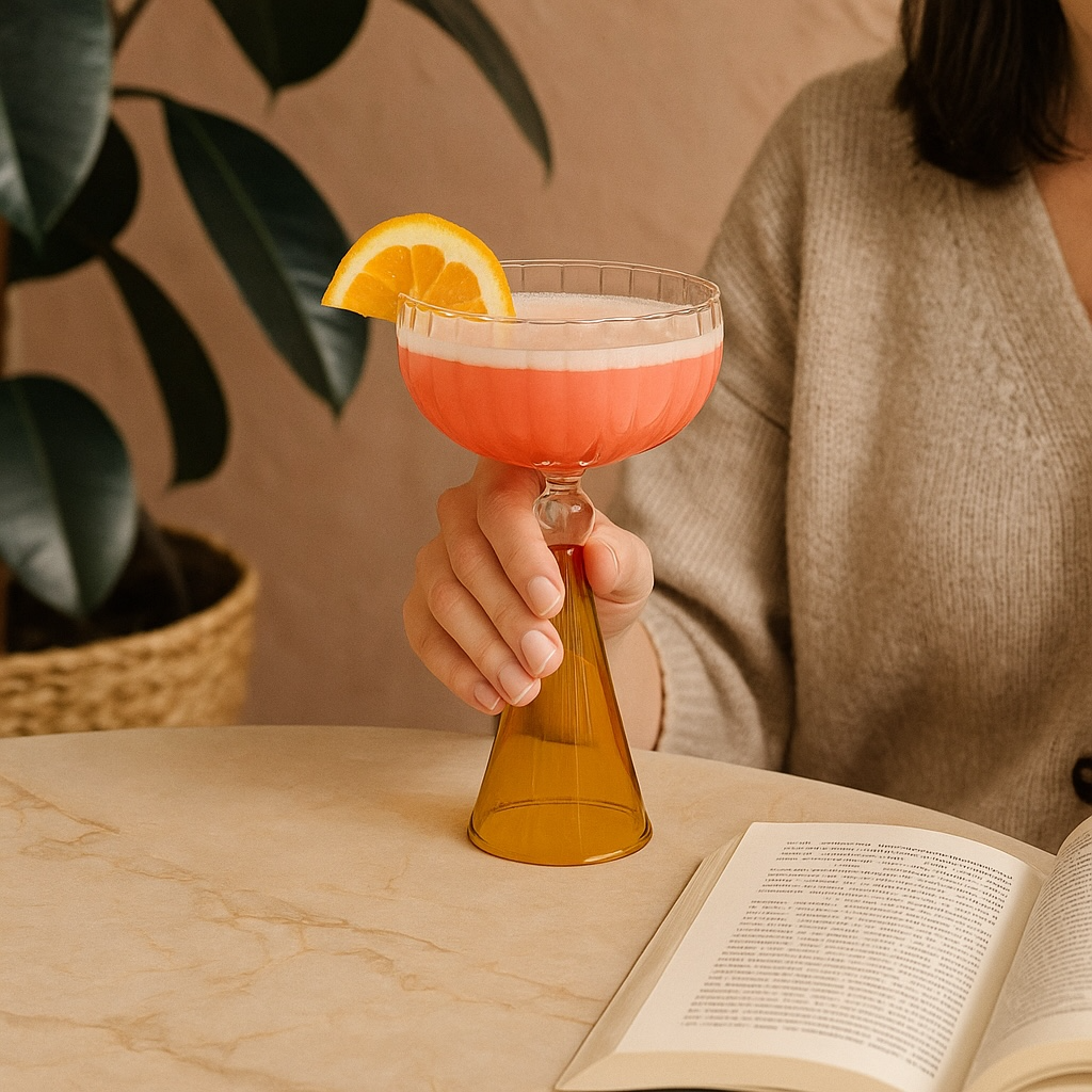 Crystal Clarity Hand-Blown Cocktail Goblet