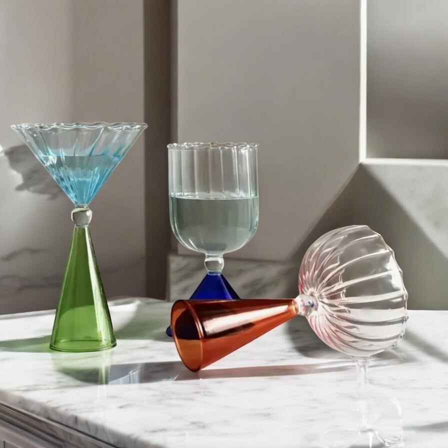 Crystal Clarity Hand-Blown Cocktail Goblet