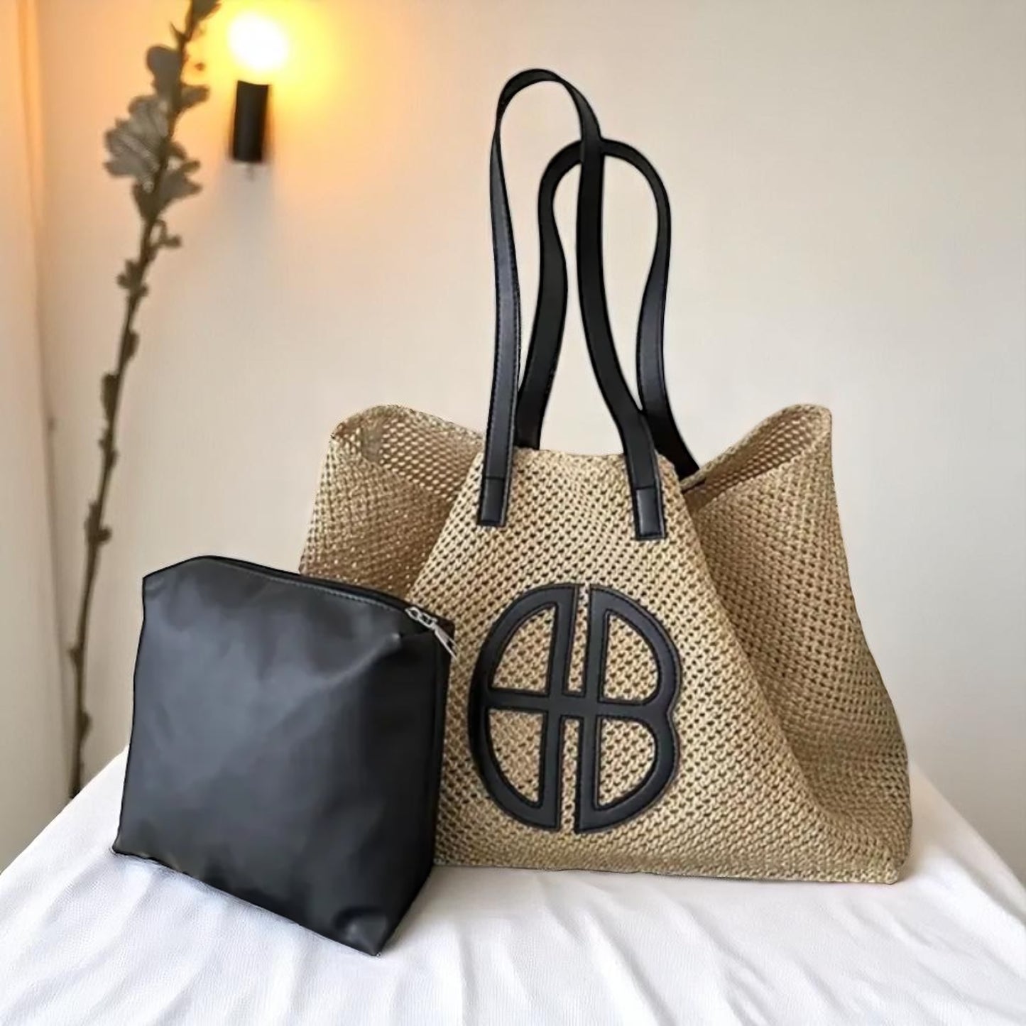Two Piece BìBì Canvas Tote Bag