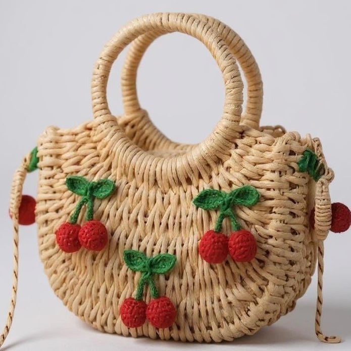 Handwoven Cherry Summer Bag