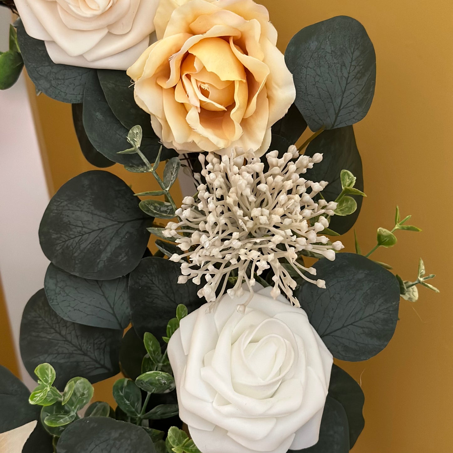 Handmade Eucalyptus & Rose Wreath