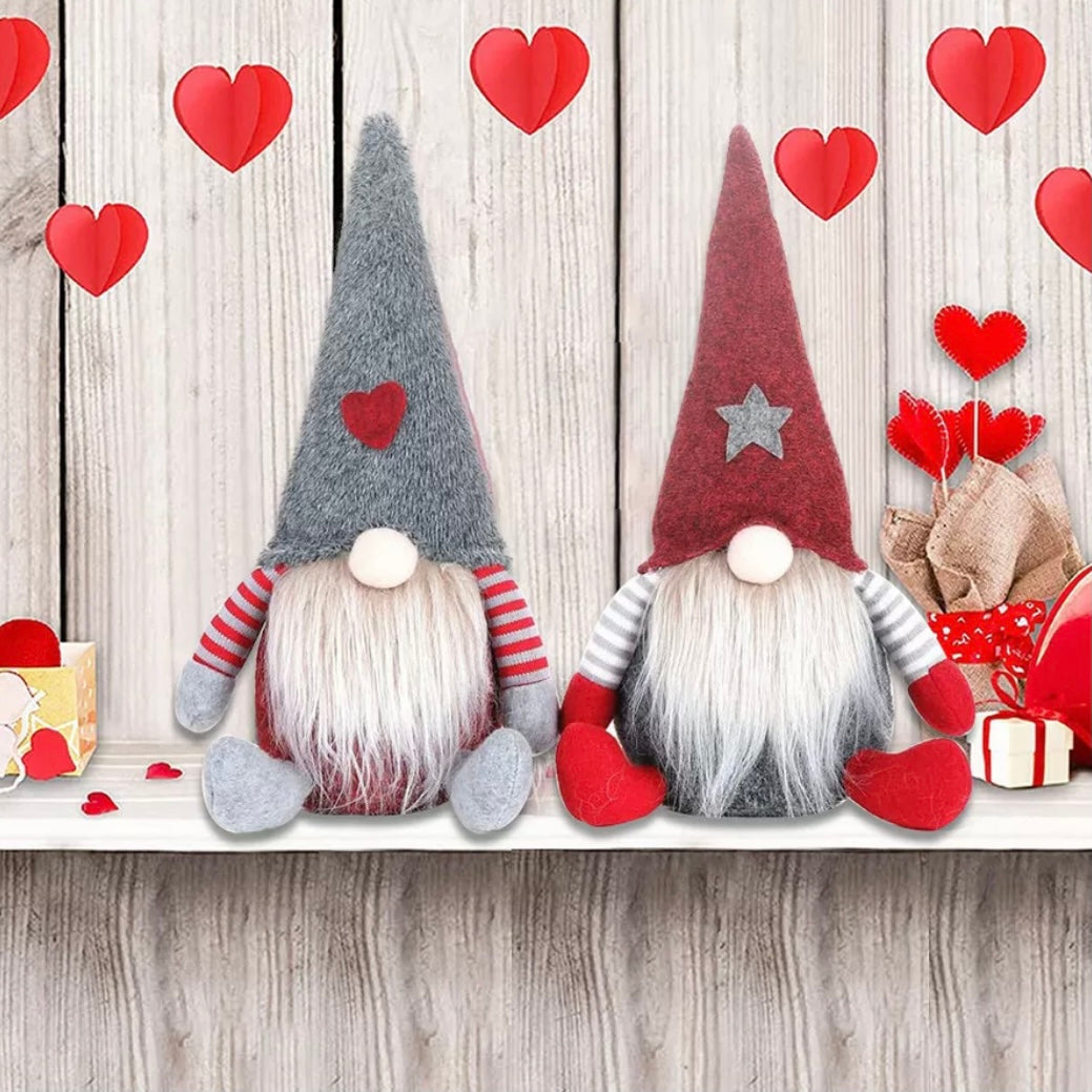 Festive Favourites Set Of 2 Christmas Gonk Gnomes UK