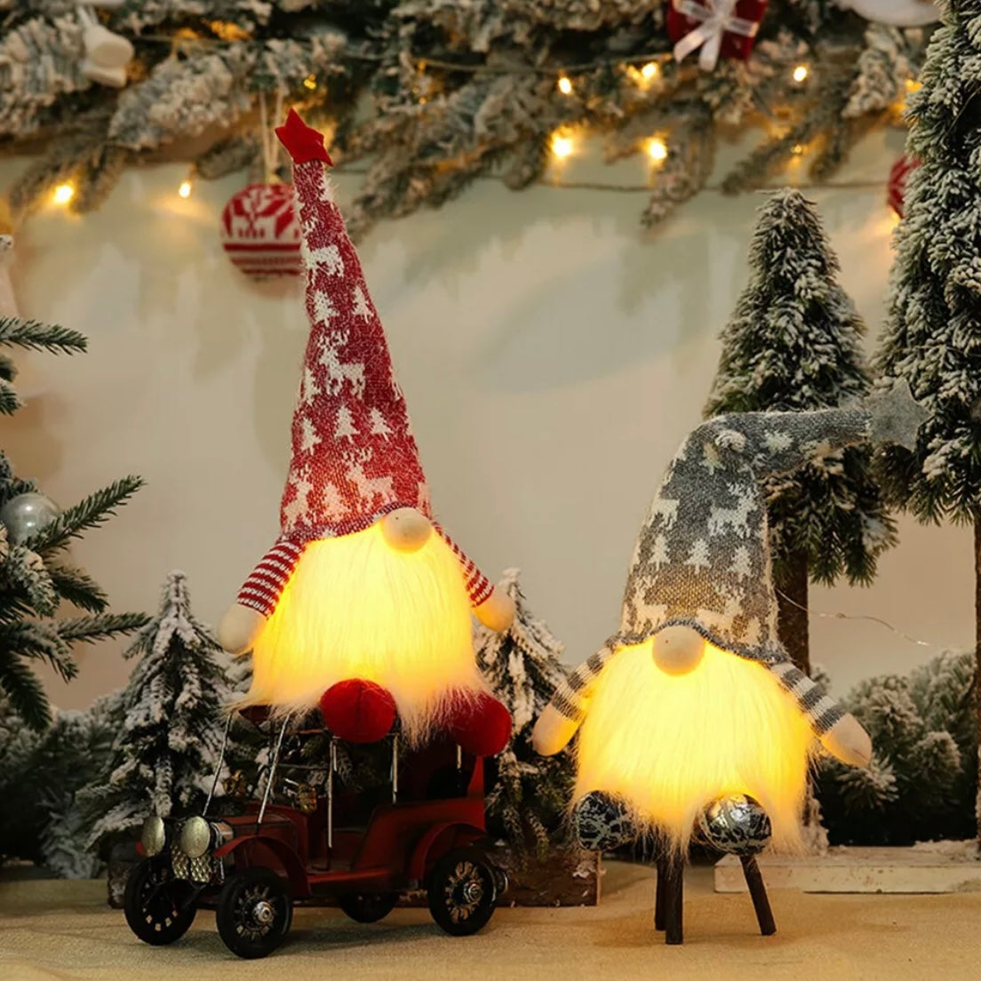Adorable LED Light Up Christmas Gonk Gnome Decoration
