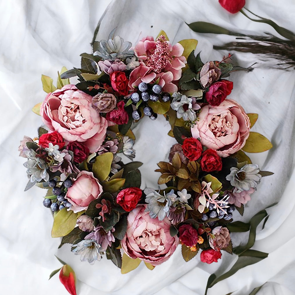 Spring Peony Wreath