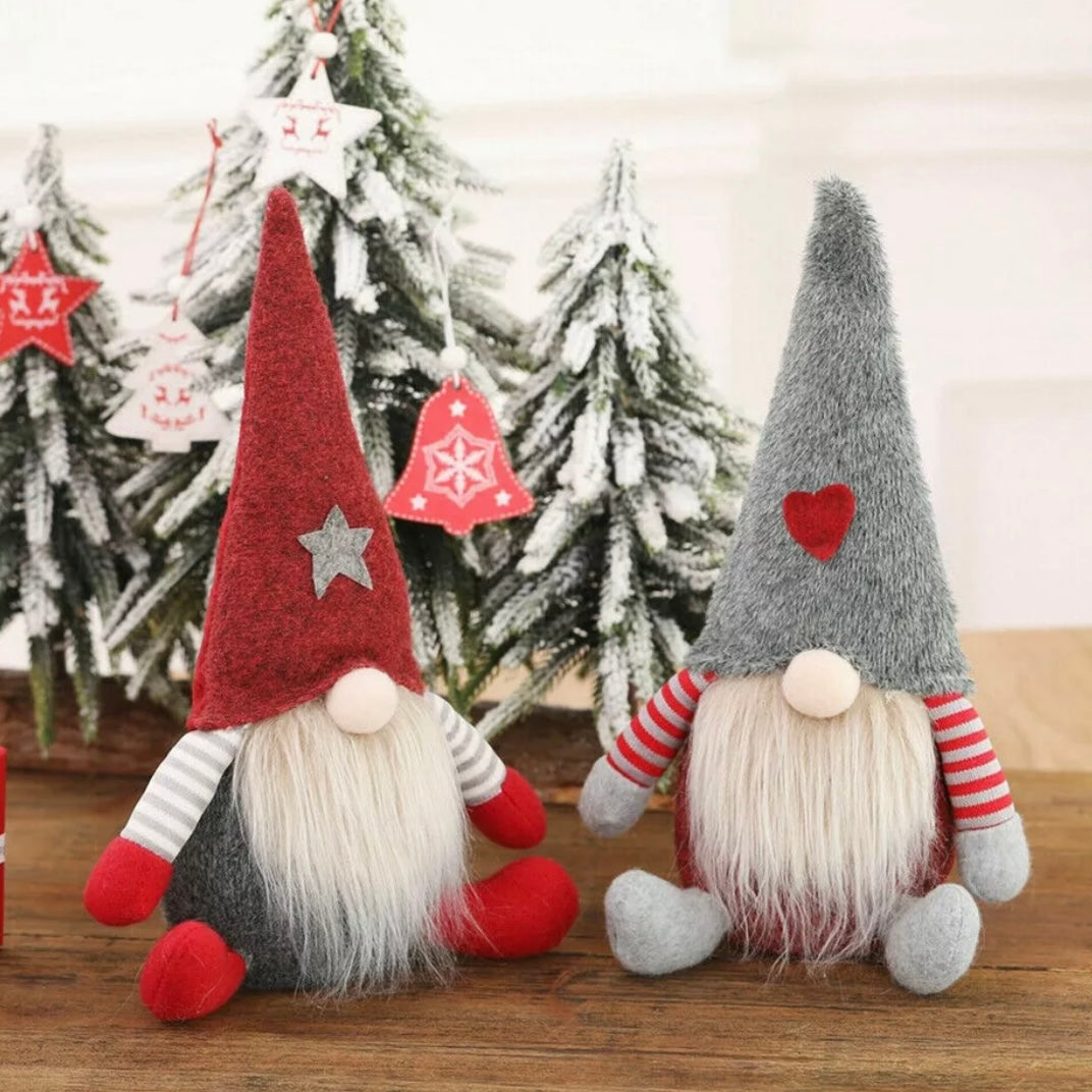 Festive Favourites Set Of 2 Christmas Gonk Gnomes UK
