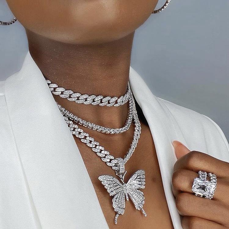 Luxury Crystal Butterfly Necklace - Pretty Little Presents