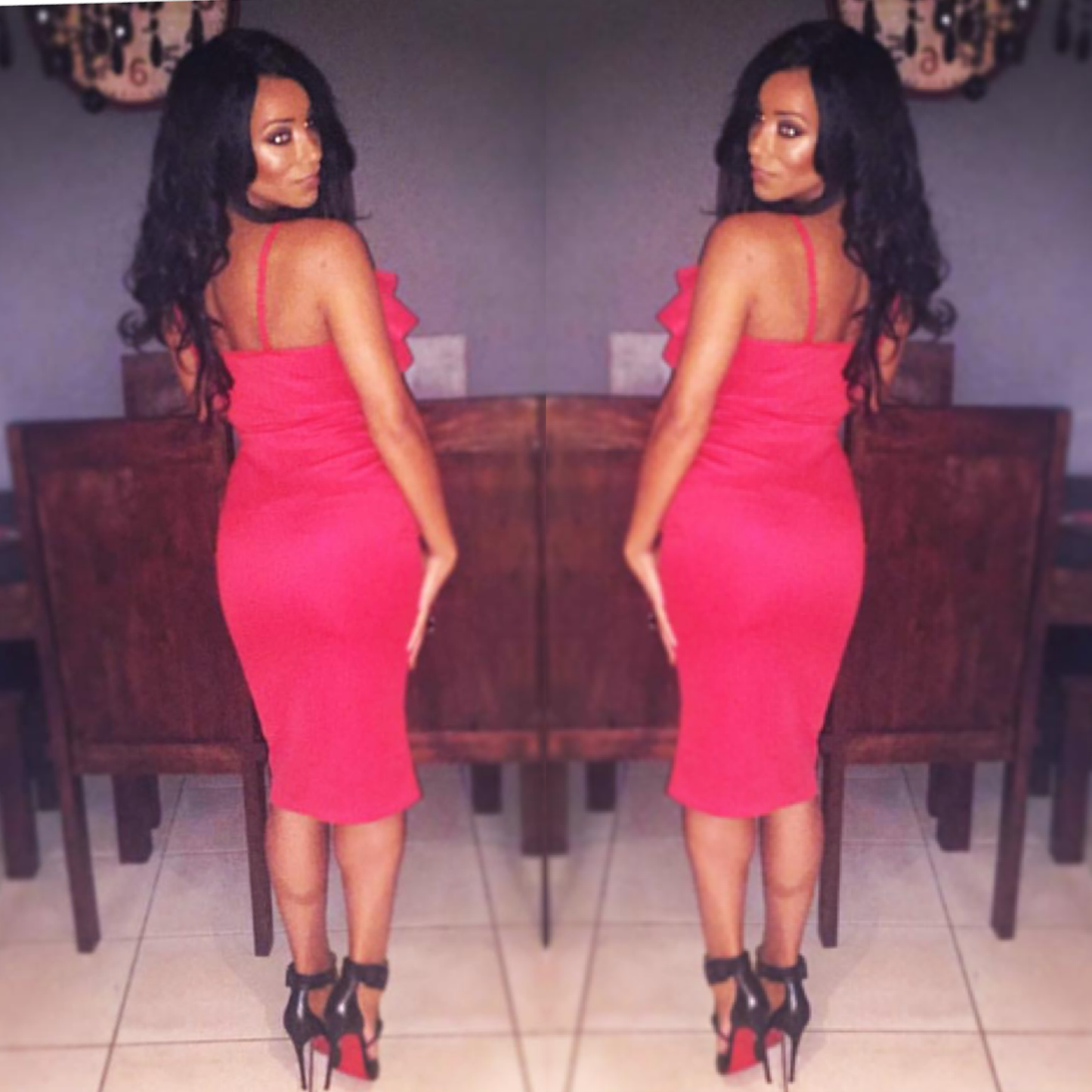 Pre - Loved Lady In Red Dress