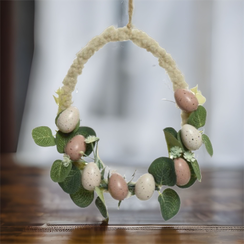 Teddy Wrapped Easter Egg Wreath