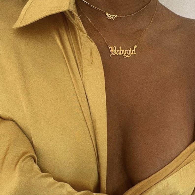 English Font ππππππππ Necklace - Pretty Little Presents