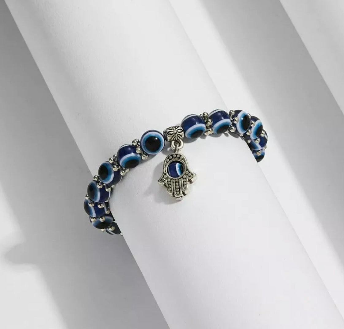 Evil Eye & Hasma Fatima Hand Boxed Bracelet