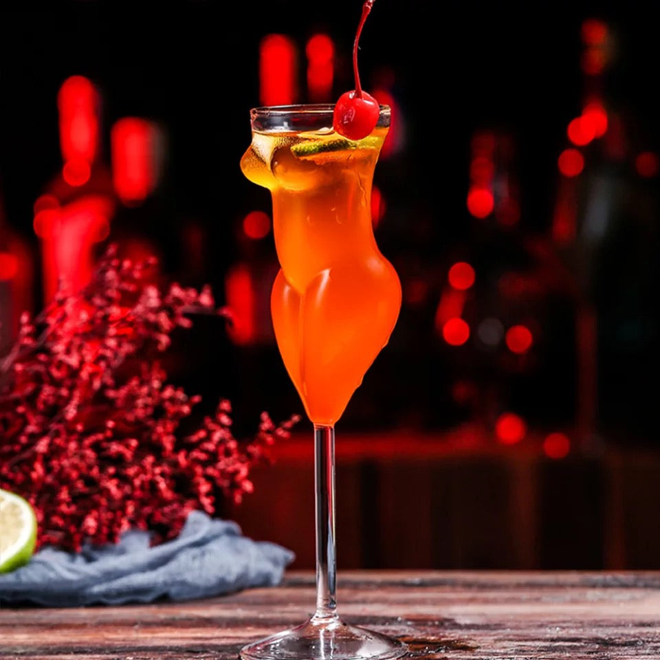 Female Body Champagne Glass