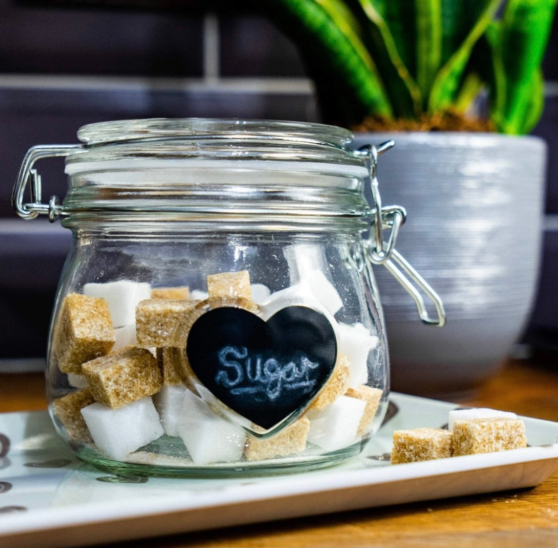 Love Heart Glass Storage Jar | Love Heart Sweets