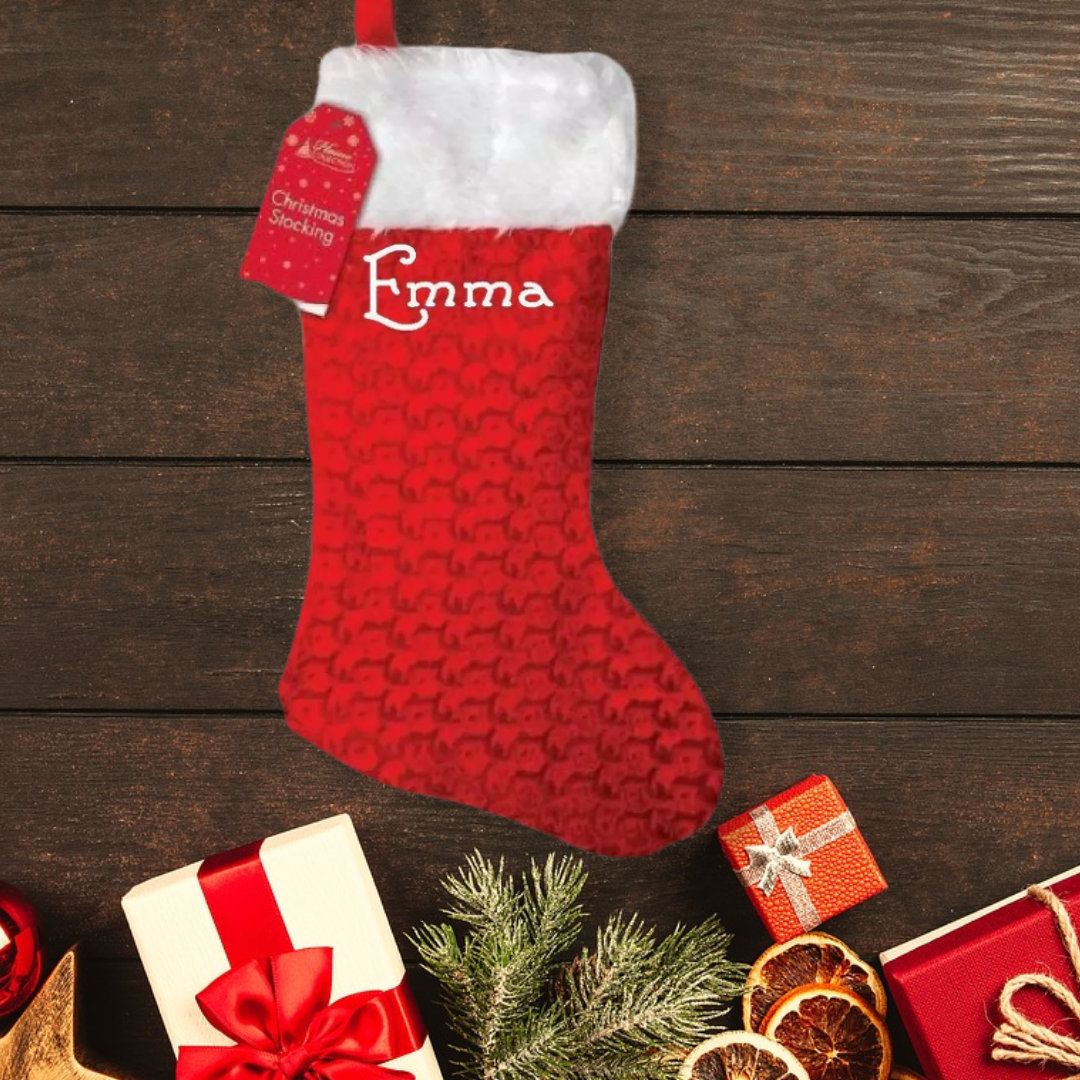 Personalised Red Deluxe Christmas Stocking - Pretty Little Presents