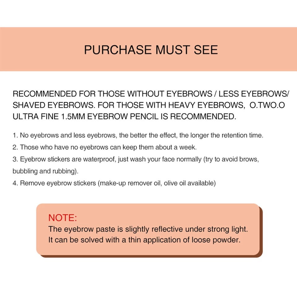 Waterproof Natural Eyebrow Tattoos